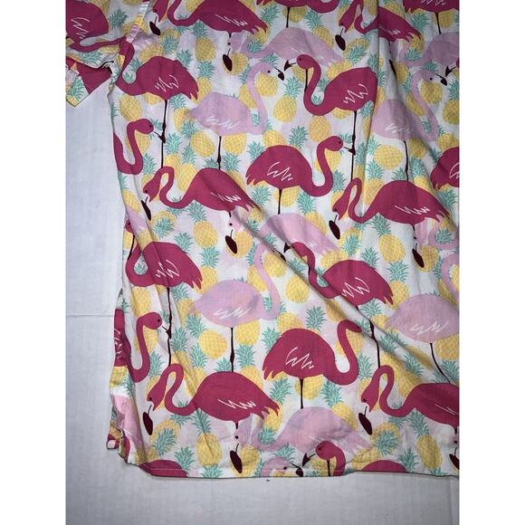 Chubbies The Nutter Shirt Men Size S Flamingo Hawaiian 1/2 Button Beach Tropical - Picture 16 of 16